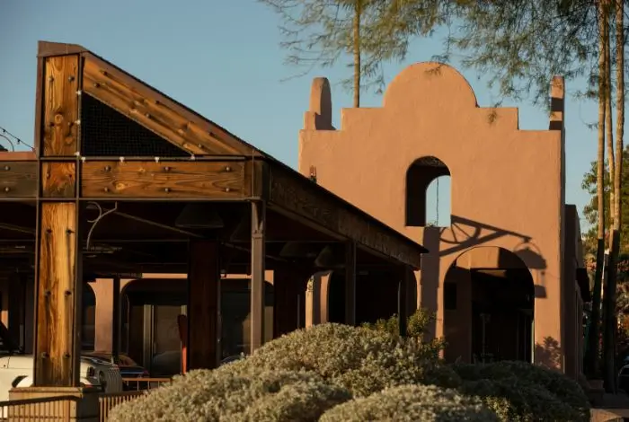 Old Town Scottsdale Southwestern Architecture phoenix scottsdale real estate agent Old Town Scottsdale adobe building with classic Arizona style